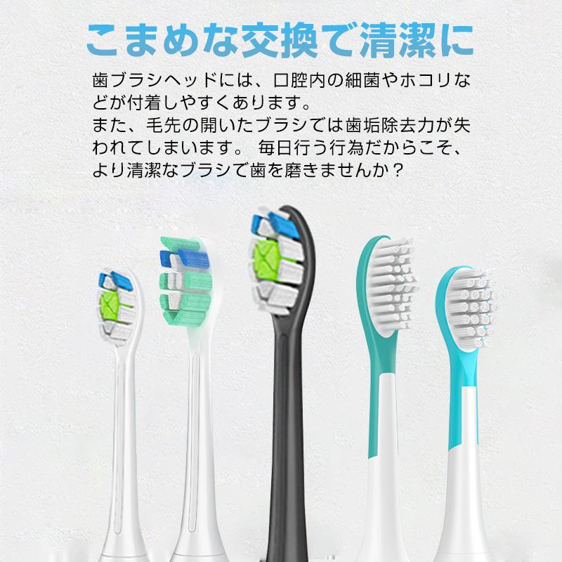 電動歯ブラシヘッド ステイン除去 替えブラシ 4個セット フィリップス