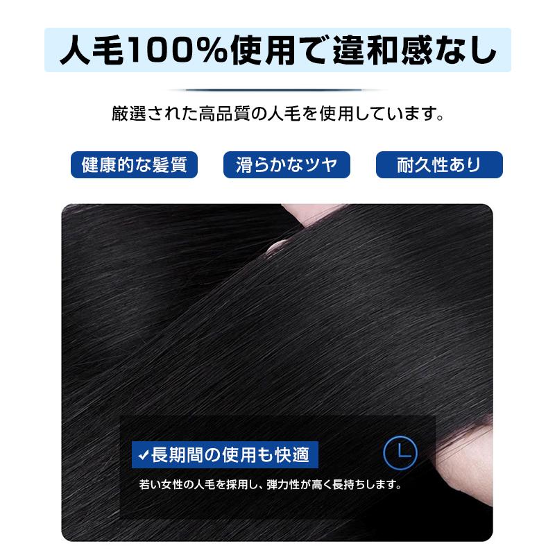 ウィッグ メンズ 男性 ヘアピース 人毛100％ 頭頂部 部分ウィッグ 