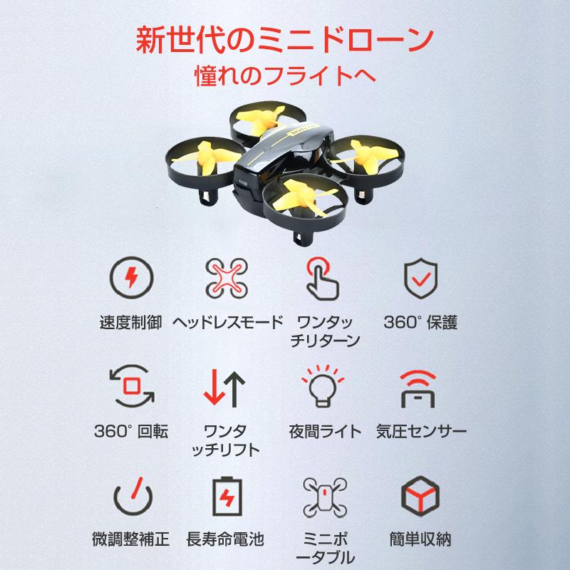 ドローン カメラ付き ミニ 100g以下 免許不要 登録不要 専用ケース付き 室内で遊べる プレゼント 初心者 安い 小型 おもちゃ 中学生 小学生 子供 |  | 01