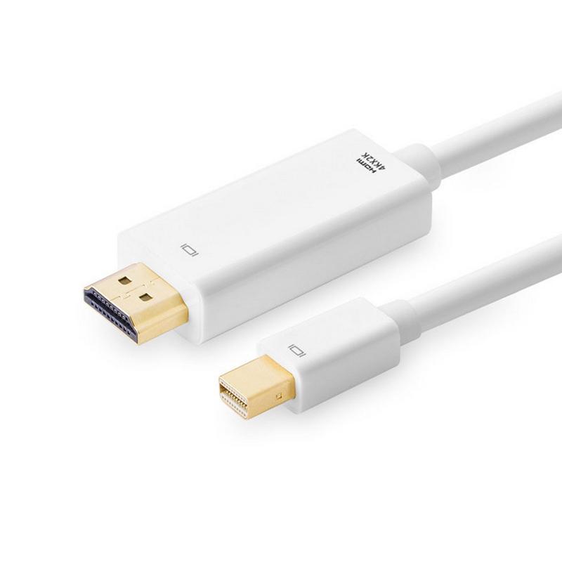 MiniDP to HDMI 4K 変換ケーブル 1.8m 白色 アダプター Mini