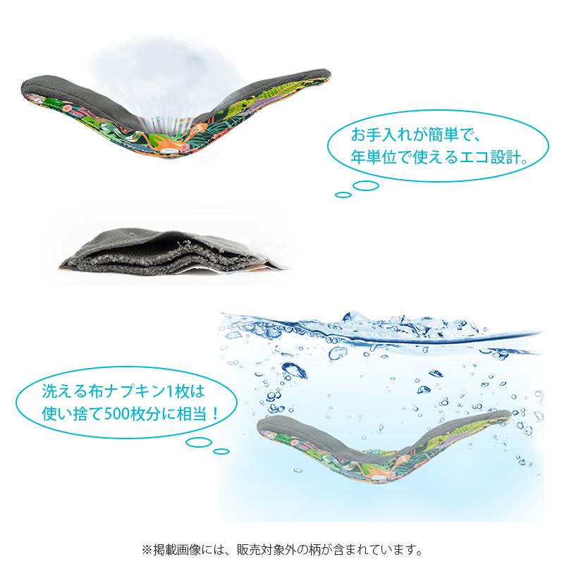 布ナプキン 3枚セット 生理 おりもの ライナー ナプキン 洗える 抗菌
