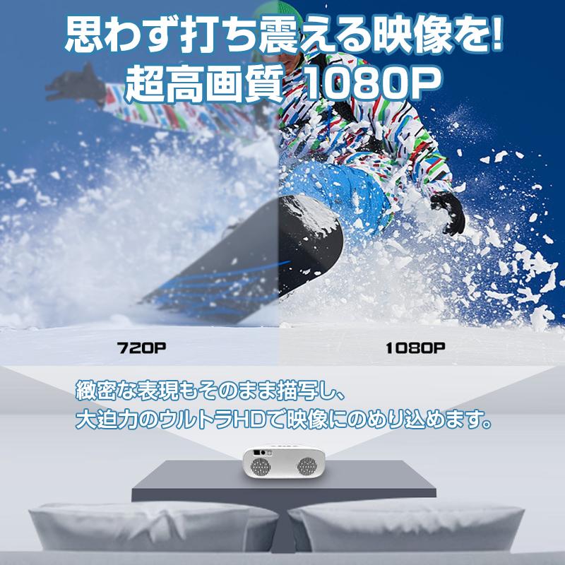 プロジェクター本体 家庭用 小型 10000ルーメン 自動フォーカス セミナー ビジネス 大画面 5G対応 台形補正 1080P ホームシアター Wi-Fi Bluetooth対応｜tsmobile｜06