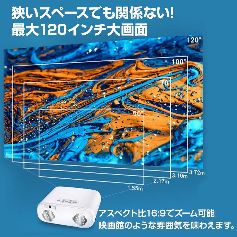 プロジェクター本体 家庭用 小型 10000ルーメン 自動フォーカス セミナー ビジネス 大画面 5G対応 台形補正 1080P ホームシアター Wi-Fi Bluetooth対応｜tsmobile｜07