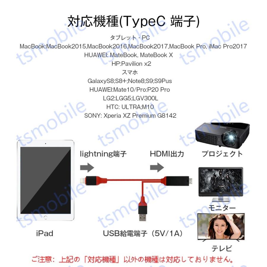 赤TypeC HDMI変換ケーブル1080P HD画質 Type-C Digital AVアダプタ HDMI 変換アダプター マックブック Macbook iPad Pro Galaxy Huawei P30 Pro |  | 01