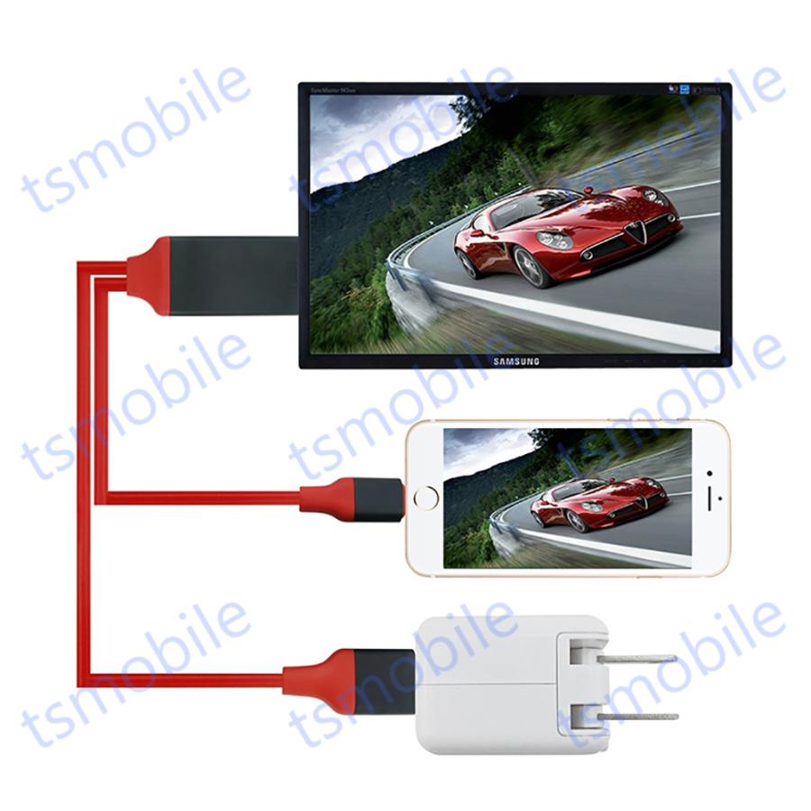 赤TypeC HDMI変換ケーブル1080P HD画質 Type-C Digital AVアダプタ HDMI 変換アダプター マックブック Macbook iPad Pro Galaxy Huawei P30 Pro |  | 10