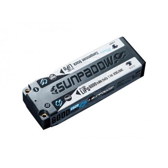 SUNPADOW 7.4V / 6000mAh 120C Platin リポバッテリー : TS