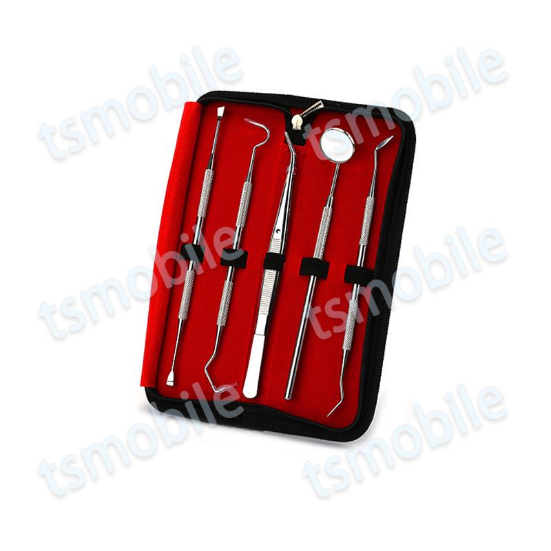 歯石取り 5本セット ケース付き スケーラー 歯垢 食べかす 除去 用具 デンタル オーラル ケア  口腔 衛生 ツール 自宅 歯の点検 器具ヤニとり ステンレス製 |  | 13