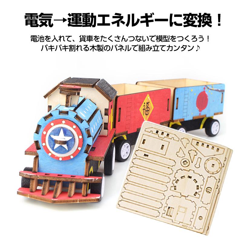 工作キット 機関車 模型 列車 電車 おもちゃ 子供 小学生 自由研究 DIY