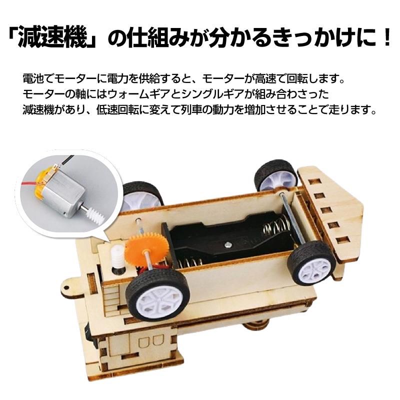 工作キット 機関車 模型 列車 電車 おもちゃ 子供 小学生 自由研究 DIY 実験 夏休み 冬休み 組立簡単 理科 科学 STEM教育 モーター 減速機 知育玩具 教材 制作 |  | 02