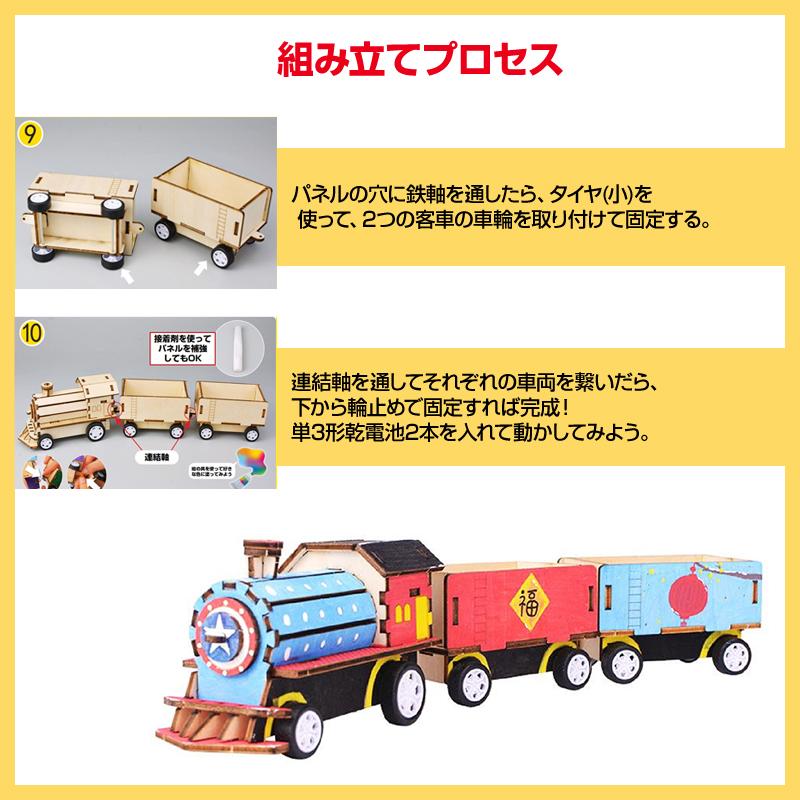 工作キット 機関車 模型 列車 電車 おもちゃ 子供 小学生 自由研究 DIY 実験 夏休み 冬休み 組立簡単 理科 科学 STEM教育 モーター 減速機 知育玩具 教材 制作 |  | 09