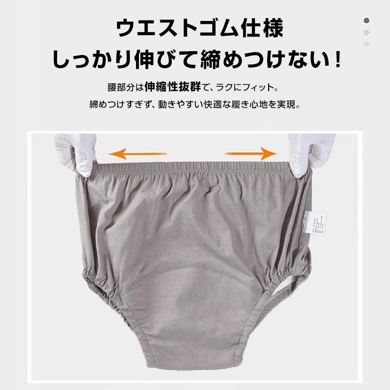 吸水ショーツ 3枚 尿漏れケアパンツ 失禁パンツ 女性 婦人用 綿100% 大 