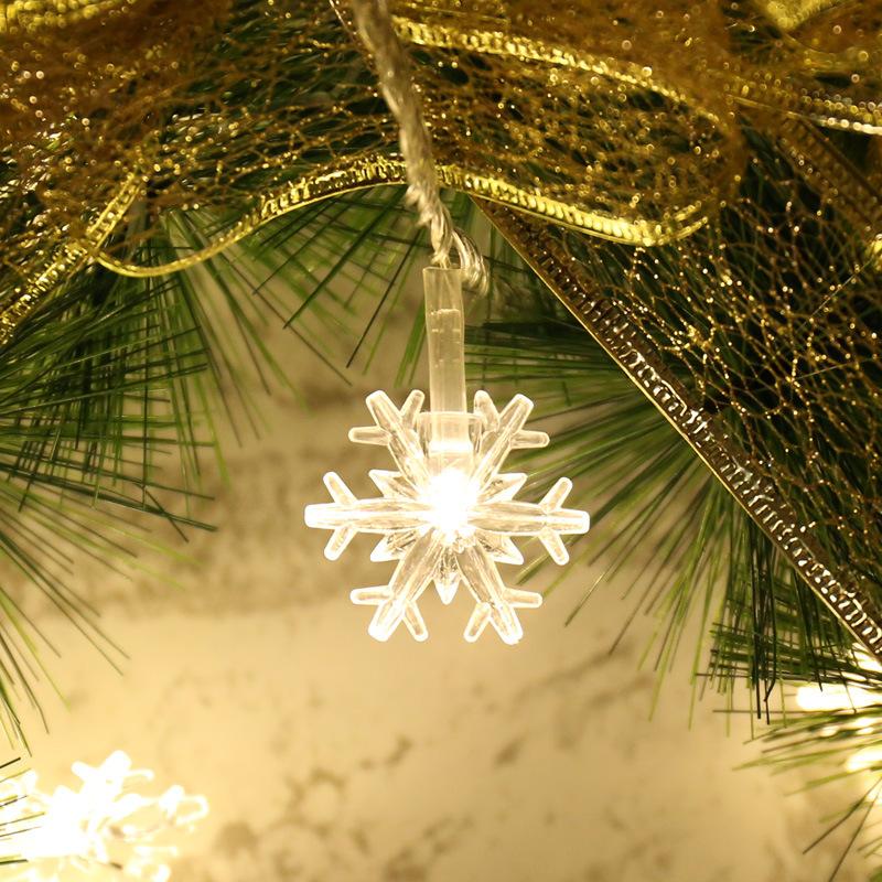 フェアリーライト 雪の結晶状 ledイルミネーションライト 電池式 10m