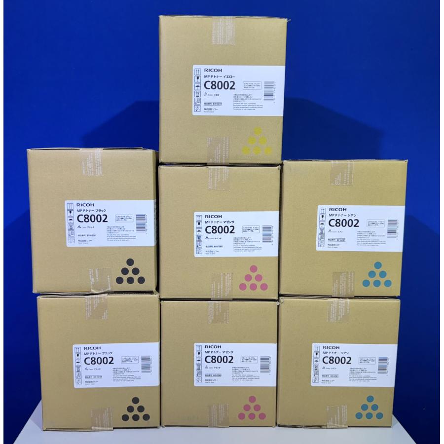 RICOH MP Pトナー C8002 4本 リコー 【越谷発】純正未使用品【RICOH】☆MP Pトナー C8002