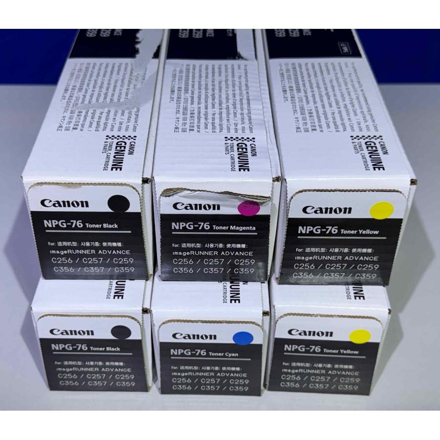 【越谷発】【CANON】NPG-76 トナーカートリッジ（K×2 C×1 M×1 Y×2）☆純正未使用品☆  (37005) | キヤノン | 01