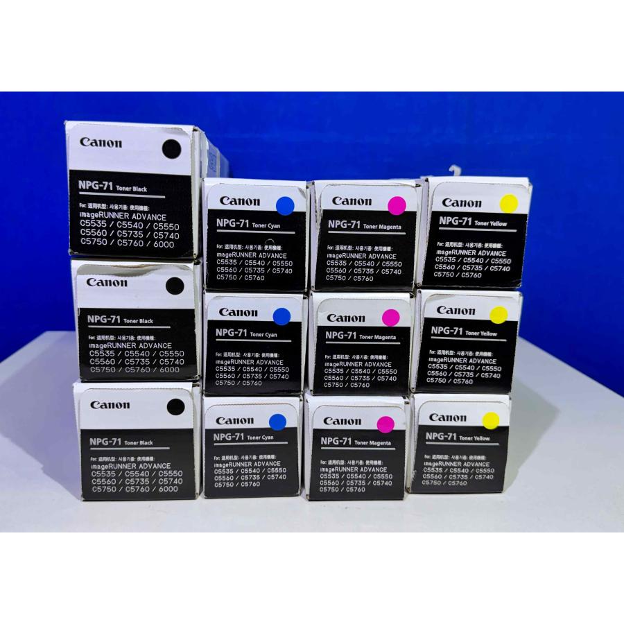 【越谷発】【CANON】NPG-71 ☆４色 合計１２本セット☆ 純正未使用品 　(37008) | キヤノン