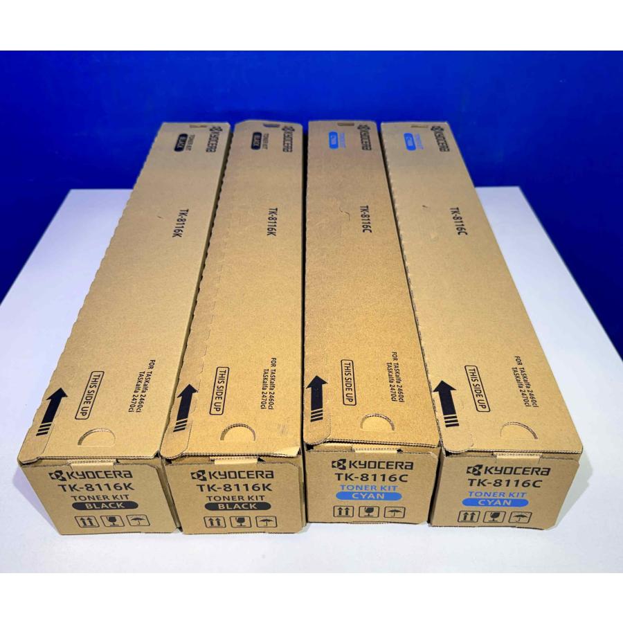 【越谷発】【京セラ】 純正未使用トナー☆ TK-8116 　☆４色 合計８本セット☆ TASKalfa 2460ci / 2470ci（37470） | KYOCERA | 01