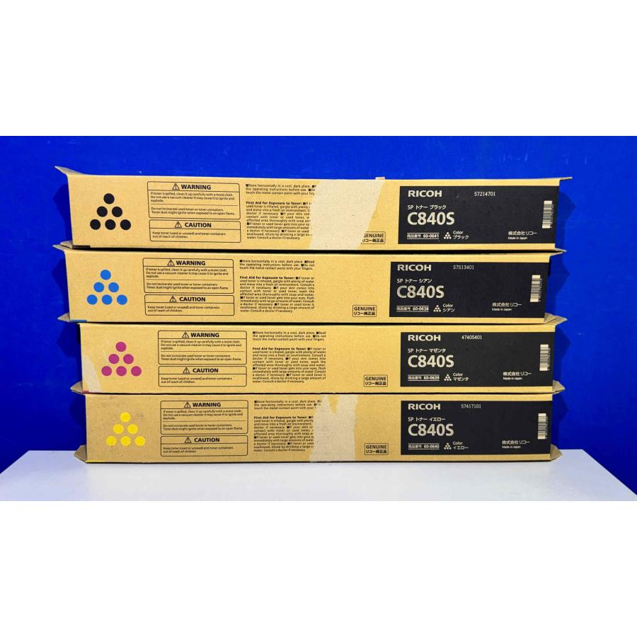 【越谷発】【RICOH】☆ RICOH　SP トナー C840S ☆ ４色セット☆純正未使用品（37478） | リコー | 01