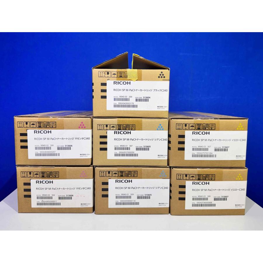 【越谷発】【RICOH】純正未使用品 SP M-Pacトナーカートリッジ C340 ☆合計7本セット※箱開き落書きあり（37490） | リコー