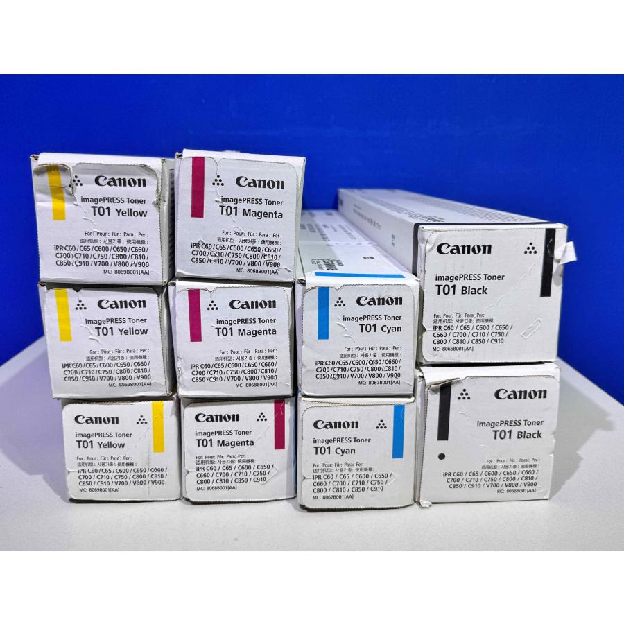 【越谷発】【CANON】 imagePRESS Toner T01 （K×2 C×2 M×3 Y×3）☆４色セット☆　(37492) | キヤノン | 01