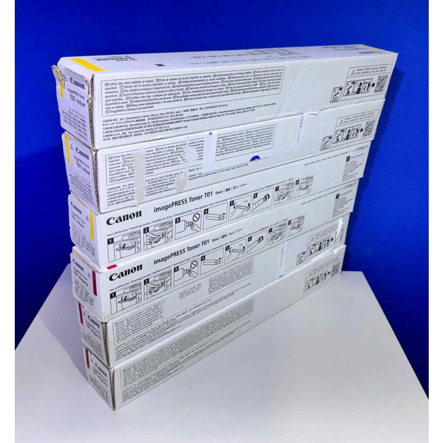 【越谷発】【CANON】 imagePRESS Toner T01 （K×2 C×2 M×3 Y×3）☆４色セット☆　(37492) | キヤノン | 05