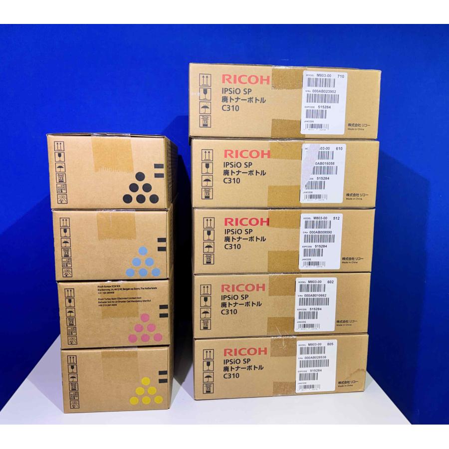 【越谷発】【RICOH】純正未使用品 IPSiO SP トナーカートリッジ C310 ☆４色セット☆廃トナーボトルC310 ５本付き（37494） | リコー | 02