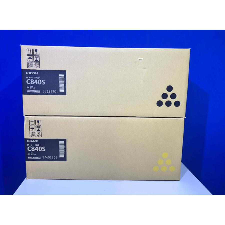 【越谷発】【RICOH】RICOH　SP トナー C840S  ６本入り箱 ブラック・イエロー×各１箱セット☆純正未使用品☆（37542） | リコー | 01