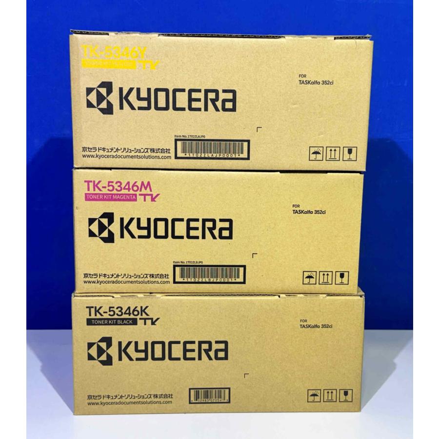 【越谷発】【KYOCERA(京セラ)】☆ TK-5346 ☆ トナーキット ブラック/マゼンタ/イエローセット　純正未使用トナー TASKalfa 352ci (37547） | KYOCERA | 03