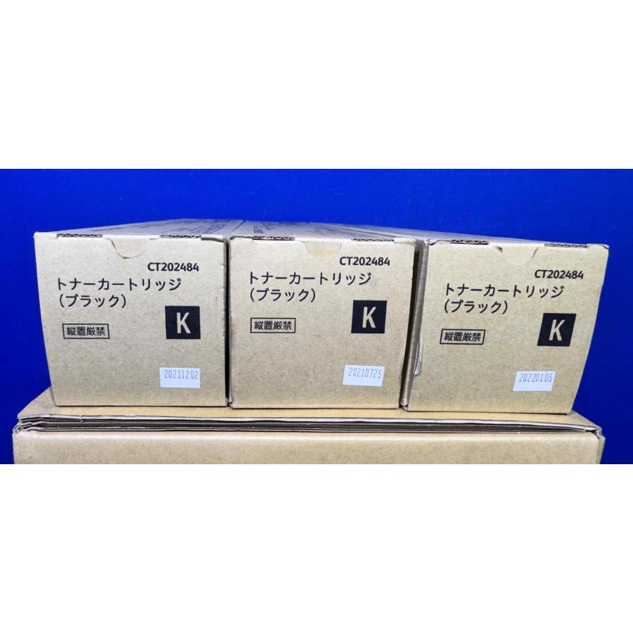【越谷発】【FUJIFILM】純正未使用トナー CT202484 ブラック３本セット ☆回収BOX(CWAA0885)２本付き☆(37548) | FUJIFILM | 01