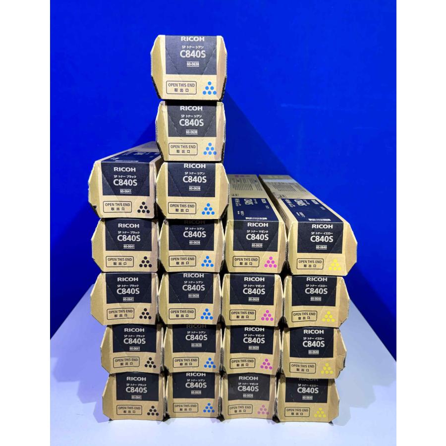 【越谷発】【RICOH】☆ RICOH　SP トナー C840S （ K×5 C×7 M×4 Y×4）合計20本！☆純正未使用品（37552） | リコー
