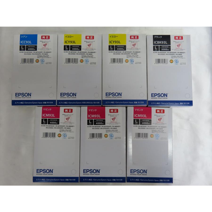大阪発】☆純正未使用品☆【EPSON】 インクカートリッジ IC93L 4色（K  