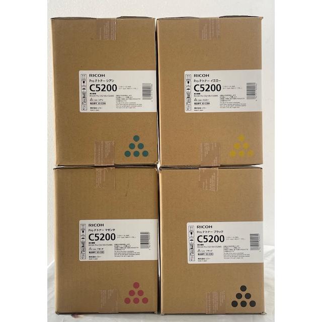 大阪発】純正未使用品【RICOH】☆ Pro Pトナー C5200 ☆ 4色 (K×1 C×1 