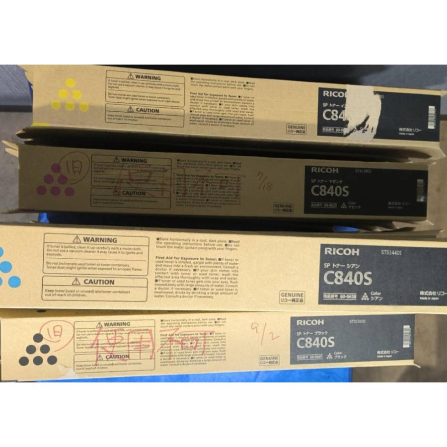 【大阪発】☆純正未使用品☆【RICOH】SPトナー C840S トナー ブラック ・マゼンタ・イエロー×各5　シアン×7（8574） | リコー | 05