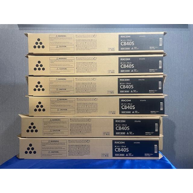 【大阪発】☆純正未使用品☆【RICOH】SPトナー C840S トナー ブラック ×6本（8612） | リコー | 01