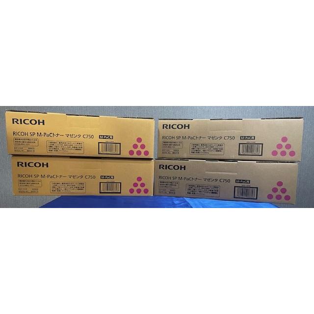 【大阪発】☆純正未使用品☆【RICOH】トナー SPC750 （M-Pac） 4色 (K×8、Cx4、Mx4、Y×4）（8613） | リコー | 07