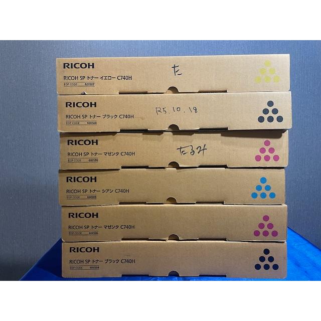 【大阪発】純正未使用品 RICOH SPトナー C740H ☆ K ×2・C ×1・M ×2・Y ×1☆（8617） | リコー