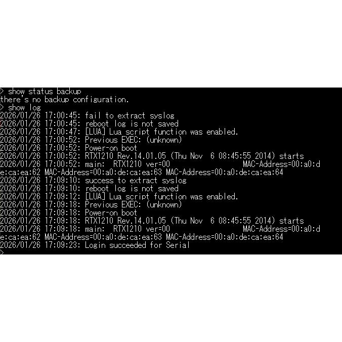 YAMAHA（ヤマハ） 【大阪発】【YAMAHA】RTX1210 ギガアクセス VPN