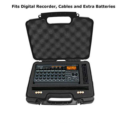 毎日新作入荷 TOUGH Recorder and Accessory Hard Case w/ Dense Foam for TASCAM Dp-008ex DP-006 Digital Pocket Studio Multi-Track Recorders Adapter Cables a