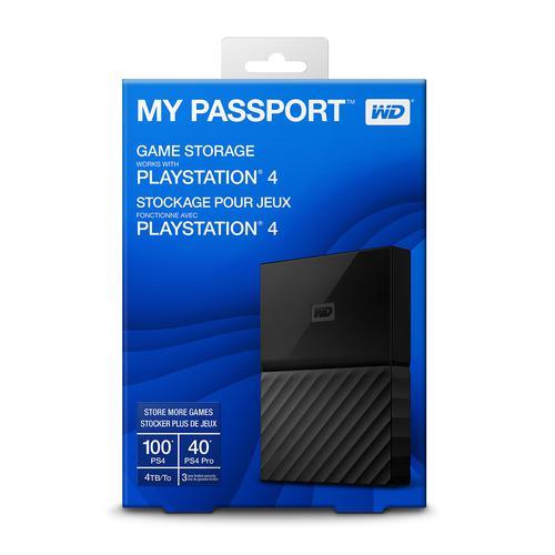 ストアイベント WD 4TB My Passport ゲームストレージ PS4対応 - USB 3.0 - WDBZGE0040BBK-NESN