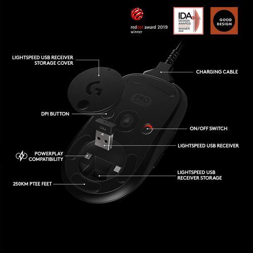 上級品 ロジクール G Pro ワイヤレス ゲーミングマウス eスポーツグレードパフォーマンス ブラック