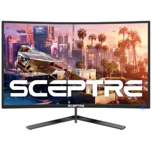 Sceptre 24-inch Curved Gaming Monitor 1080p up to 165Hz DisplayPort HDMI 99% sRGB AMD FreeSync Build-in Speakers Machine Black C248B-FWT168