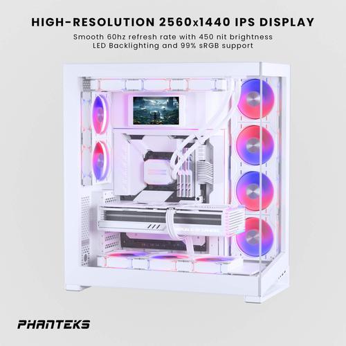 格安中古 Phanteks 5.5インチ ハイレゾ対応ユニバーサル液晶ディスプレイ マグネットマウント リフレッシュレート60hz LEDバックライト付き2160x1440 IPSパネル sR