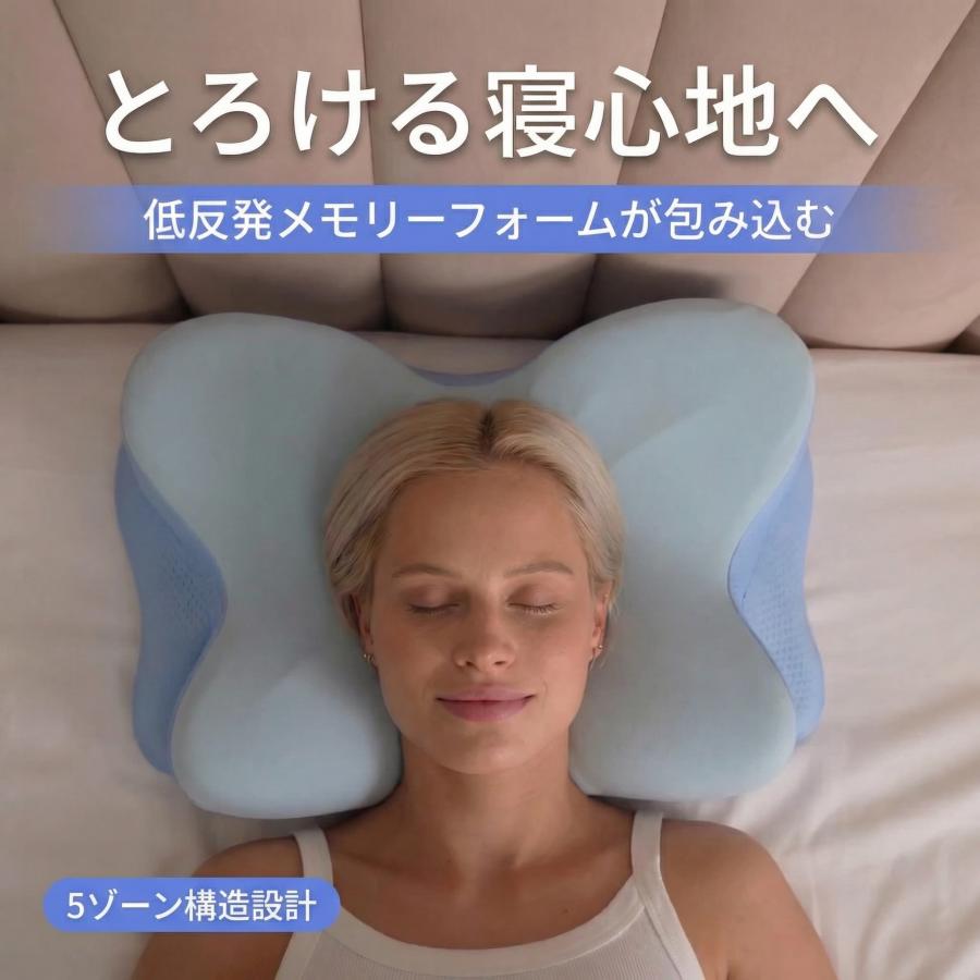 枕 低反発 Derila デリラ Ergo アンチダストカバーセット 5ゾーン立体