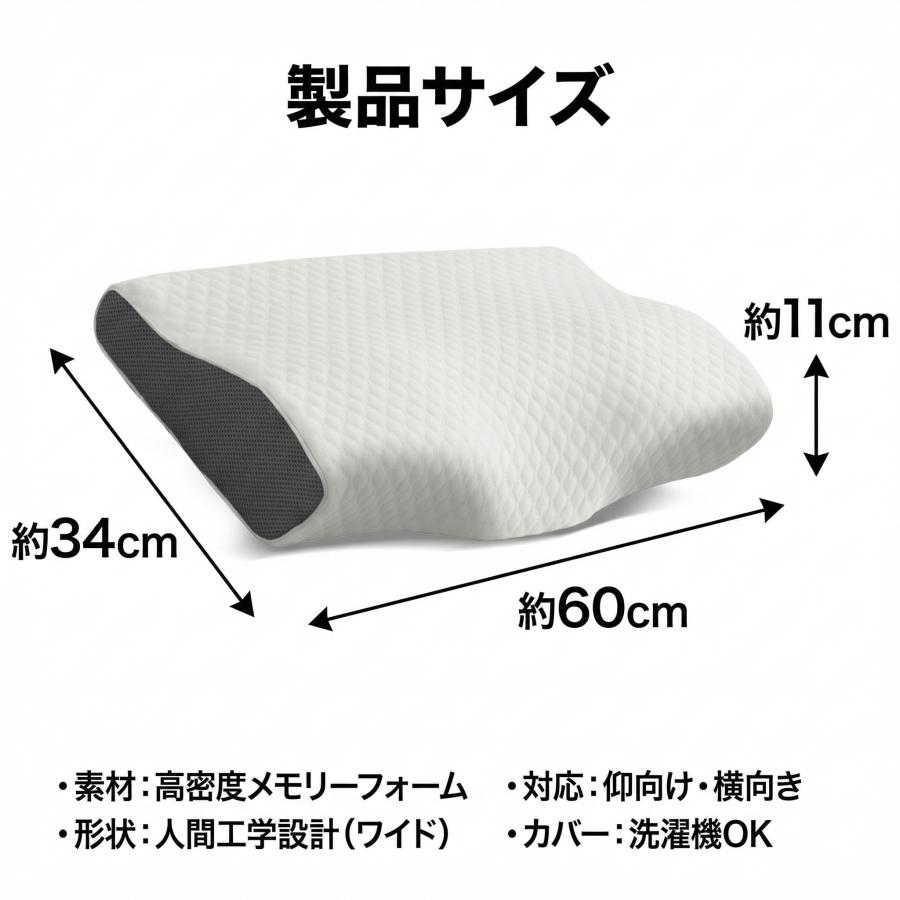 枕 低反発 大きめ Derila デリラ King 頚椎サポート 波形設計 ワイド