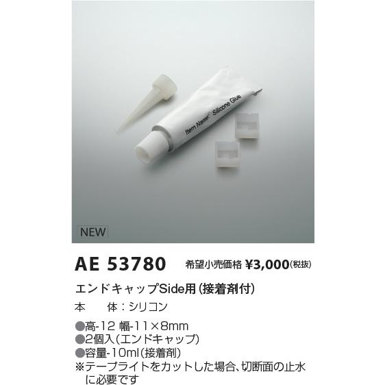 AE53780 間接照明Flexed Seamless用 エンドキャップSide用 2個入(接着剤付) コイズミ照明 施設照明部材 | KOIZUMI | 01