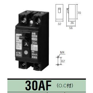 Panasonic 電設資材 ブレーカ 小型漏電ブレーカ 電灯・分岐用 OC付 極数素子数2P2E 定格電流30A BJS3032N｜tss