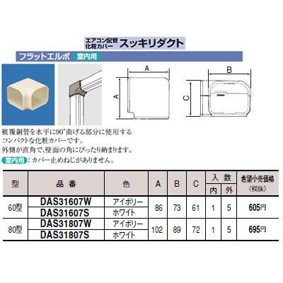 Panasonic（パナソニック） DAS31807W エアコン配管アクセサリー 配管