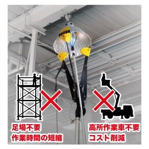 DLC-SC760M 高所作業ポール ランプ交換 セードキャッチャー セット ジェフコム 電設作業工具 DENSAN デンサン_2