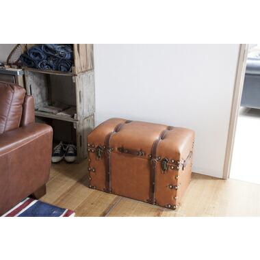 IW-276 東谷 収納家具 収納箱 トランクセット 色：ブラウン ロット1 S:W50×D35.5×H35／L:W66×D41×H46_4