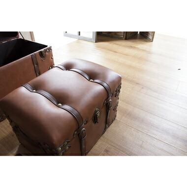 IW-276 東谷 収納家具 収納箱 トランクセット 色：ブラウン ロット1 S:W50×D35.5×H35／L:W66×D41×H46_6