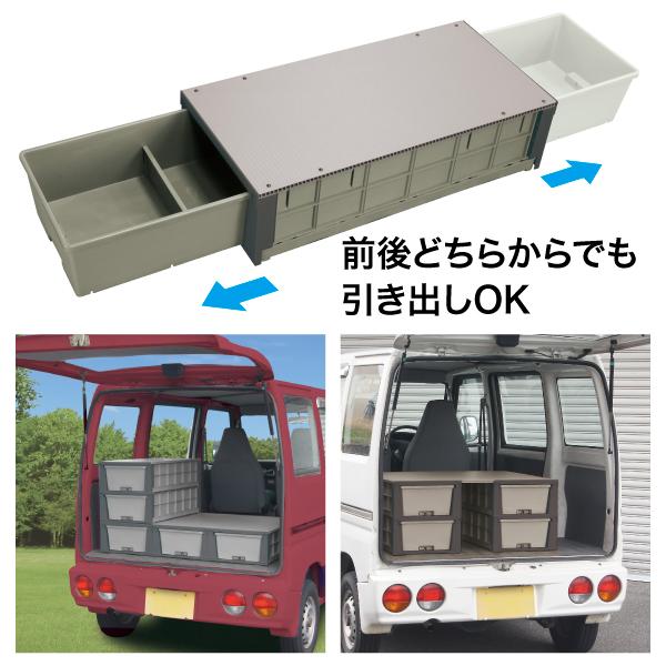 IZ-PC-B-SG　車載用収納・車載用備品　バンキャビネット　カルプラシリーズ　ベースユニット（1セット）　ジェフコム　電設作業工具　DENSAN　デンサン